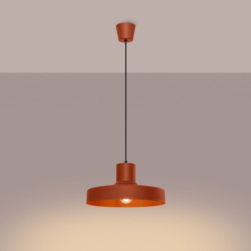 Lustra ar auklu BILO 1xE27/15W/230V d. 35 cm oranža