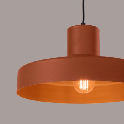 Lustra ar auklu BILO 1xE27/15W/230V d. 35 cm oranža