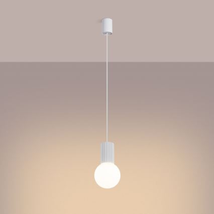 Lustra ar auklu HALO 1xG9/8W/230V d. 12 cm balta