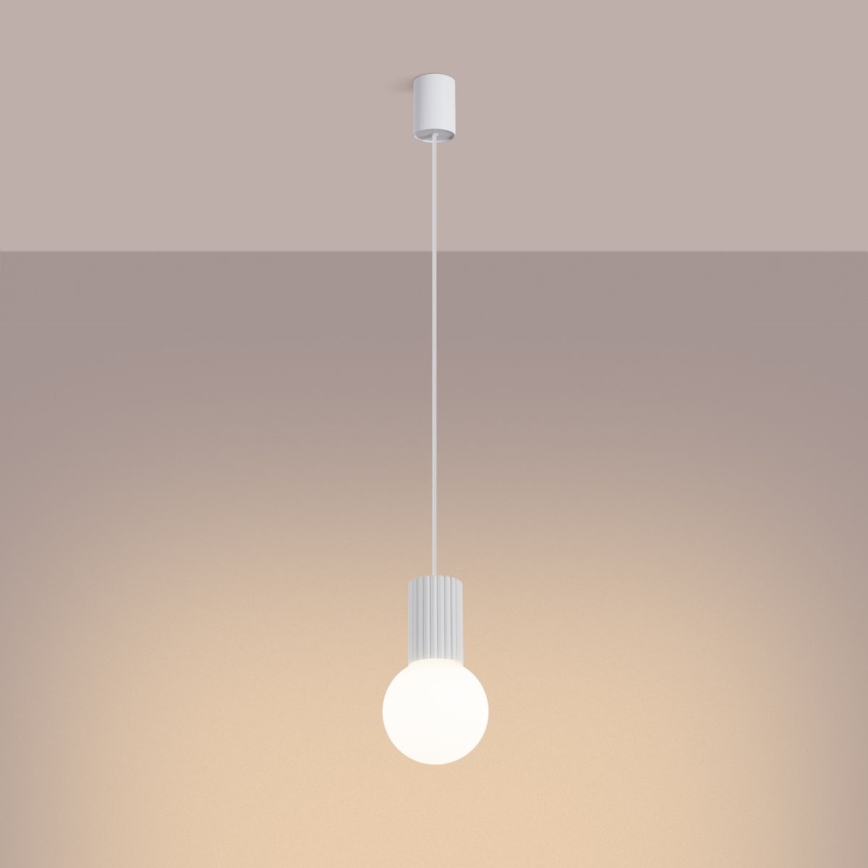 Lustra ar auklu HALO 1xG9/8W/230V d. 12 cm balta