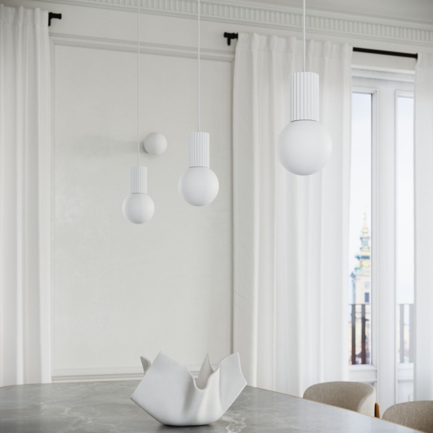Lustra ar auklu HALO 1xG9/8W/230V d. 12 cm balta