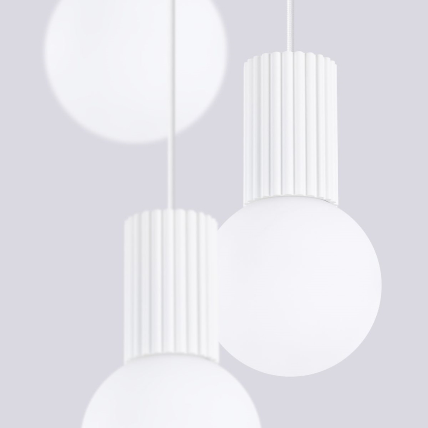 Lustra ar auklu HALO 3xG9/8W/230V d. 25 cm balta