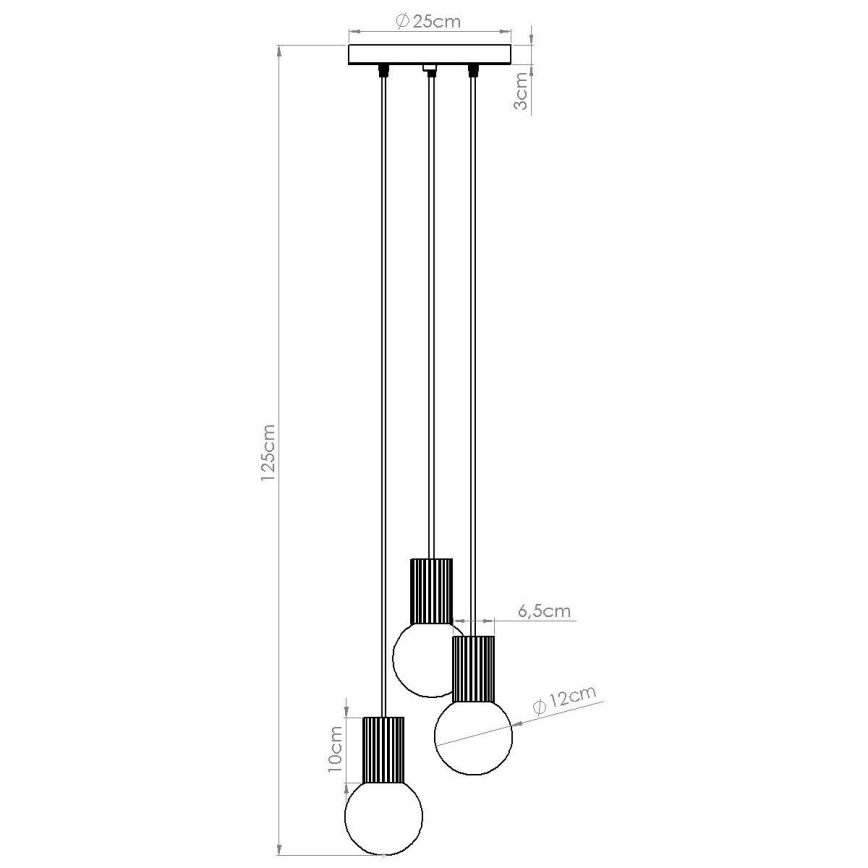 Lustra ar auklu HALO 3xG9/8W/230V d. 25 cm balta