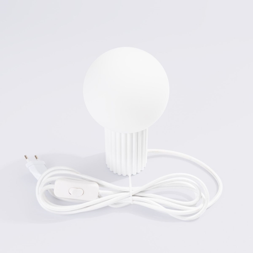 Galda lampa HALO 1xG9/8W/230V d. 12 cm balta