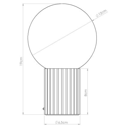 Galda lampa HALO 1xG9/8W/230V d. 12 cm balta