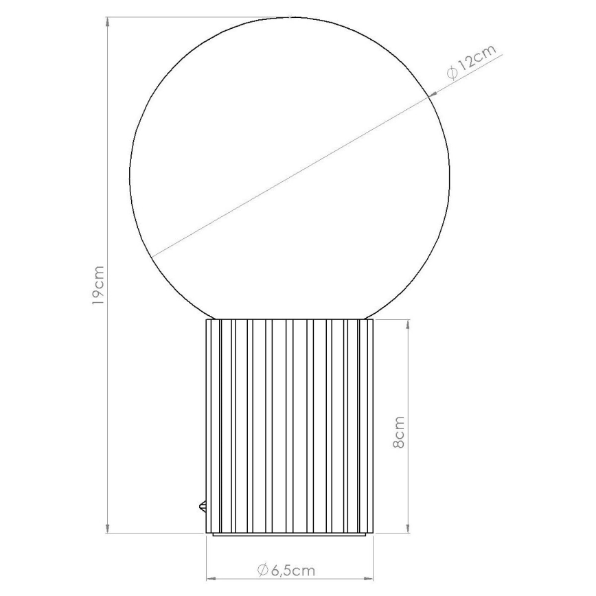 Galda lampa HALO 1xG9/8W/230V d. 12 cm balta