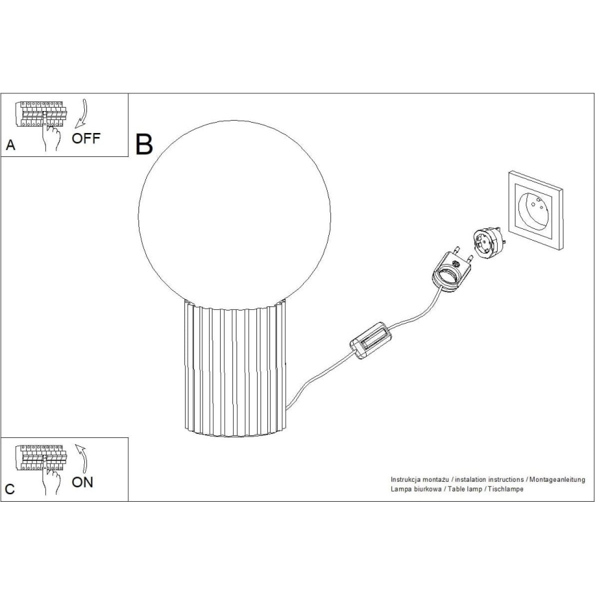Galda lampa HALO 1xG9/8W/230V d. 12 cm balta
