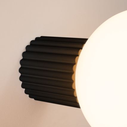 Vannas istabas sienas lampa HALO 1xG9/8W/230V d. 12 cm IP44 melna
