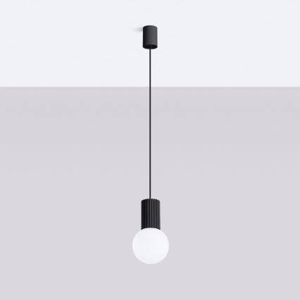 Lustra ar auklu HALO 1xG9/8W/230V d. 12 cm melna
