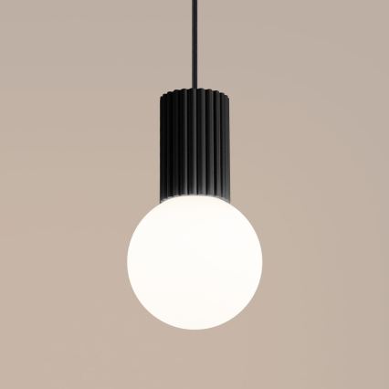 Lustra ar auklu HALO 1xG9/8W/230V d. 12 cm melna