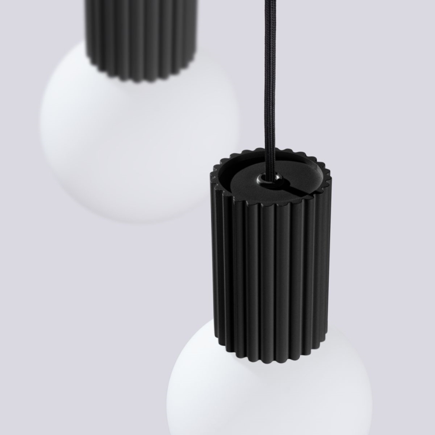 Lustra ar auklu HALO 3xG9/8W/230V d. 25 cm melna