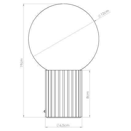 Galda lampa HALO 1xG9/8W/230V d. 12 cm melna