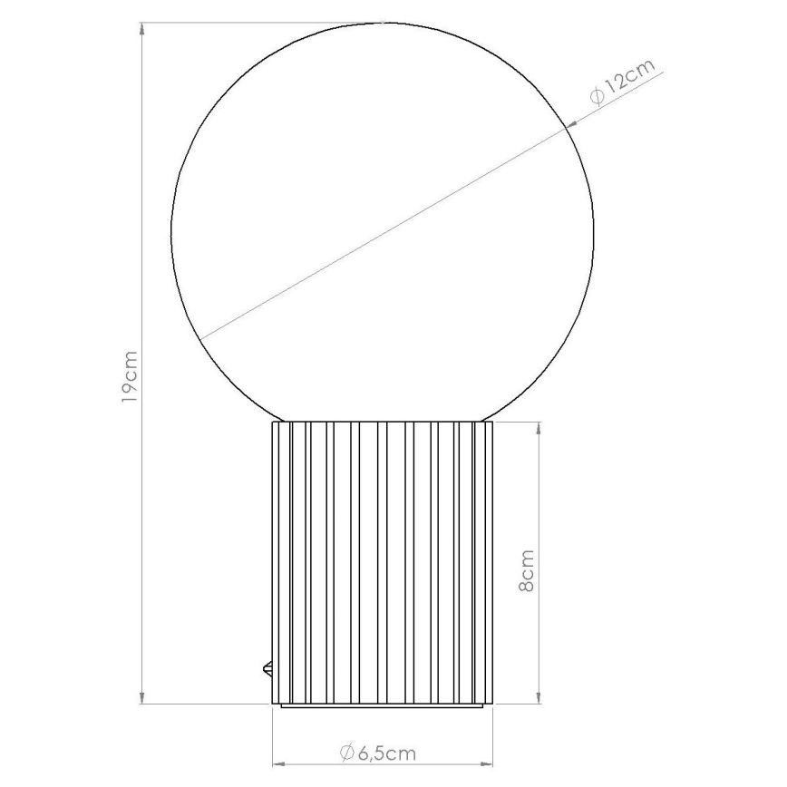 Galda lampa HALO 1xG9/8W/230V d. 12 cm melna