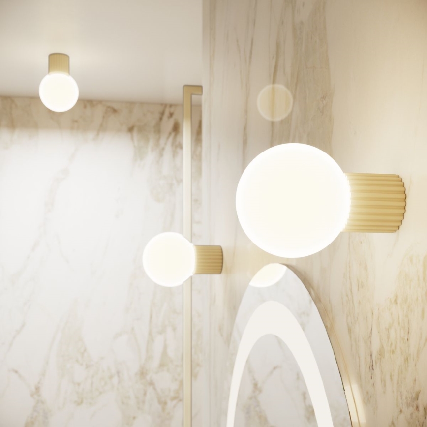 Vannas istabas sienas lampa HALO 1xG9/8W/230V d. 12 cm IP44 krēmkrāsa