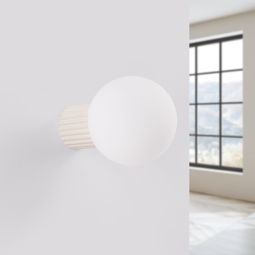 Vannas istabas sienas lampa HALO 1xG9/8W/230V d. 12 cm IP44 krēmkrāsa