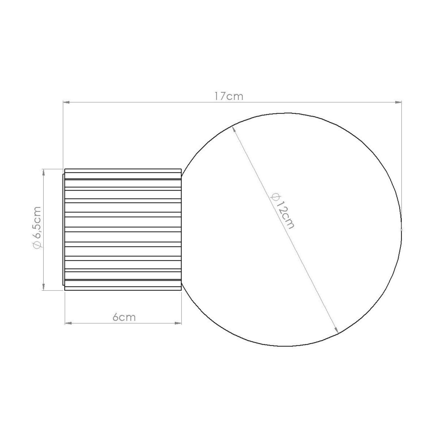 Vannas istabas sienas lampa HALO 1xG9/8W/230V d. 12 cm IP44 krēmkrāsa