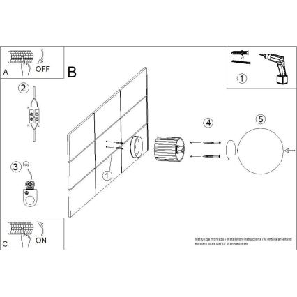 Vannas istabas sienas lampa HALO 1xG9/8W/230V d. 12 cm IP44 krēmkrāsa