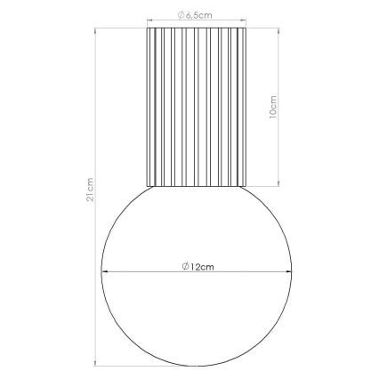 Vannas istabas griestu lampa HALO 1xG9/8W/230V d. 12 cm IP44 krēmkrāsa
