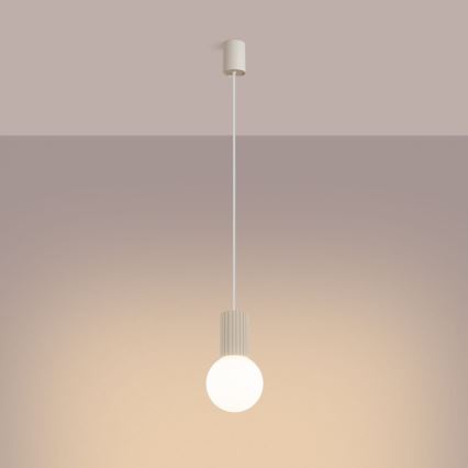 Lustra ar auklu HALO 1xG9/8W/230V d. 12 cm krēmkrāsa