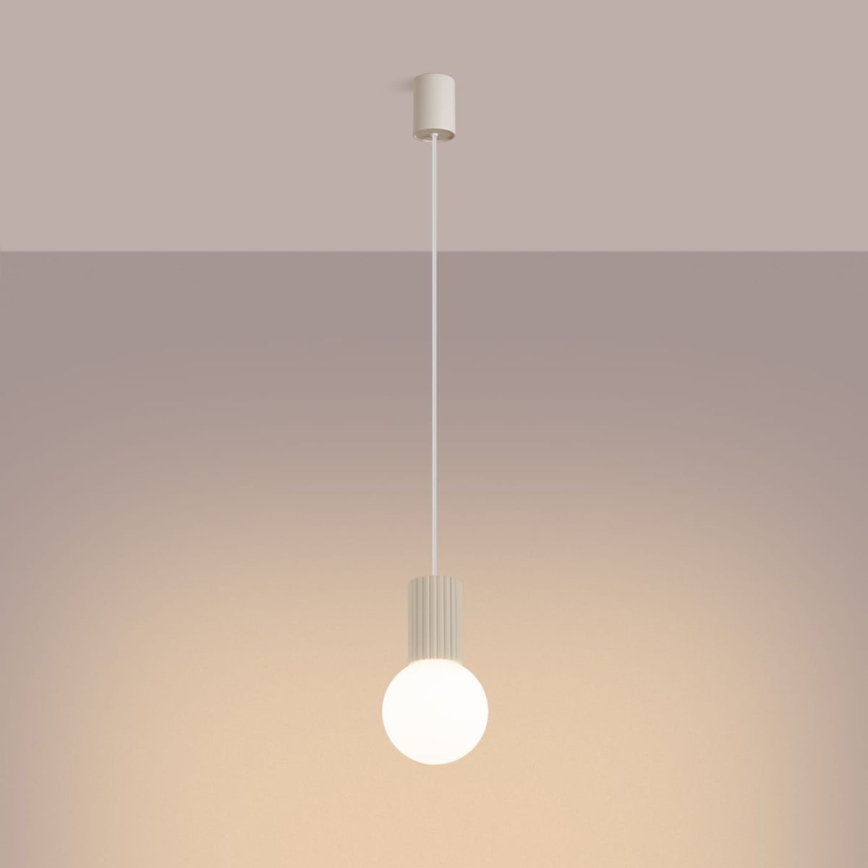Lustra ar auklu HALO 1xG9/8W/230V d. 12 cm krēmkrāsa