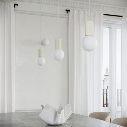 Lustra ar auklu HALO 1xG9/8W/230V d. 12 cm krēmkrāsa