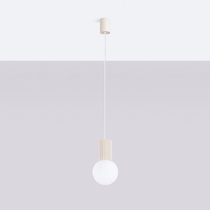 Lustra ar auklu HALO 1xG9/8W/230V d. 12 cm krēmkrāsa