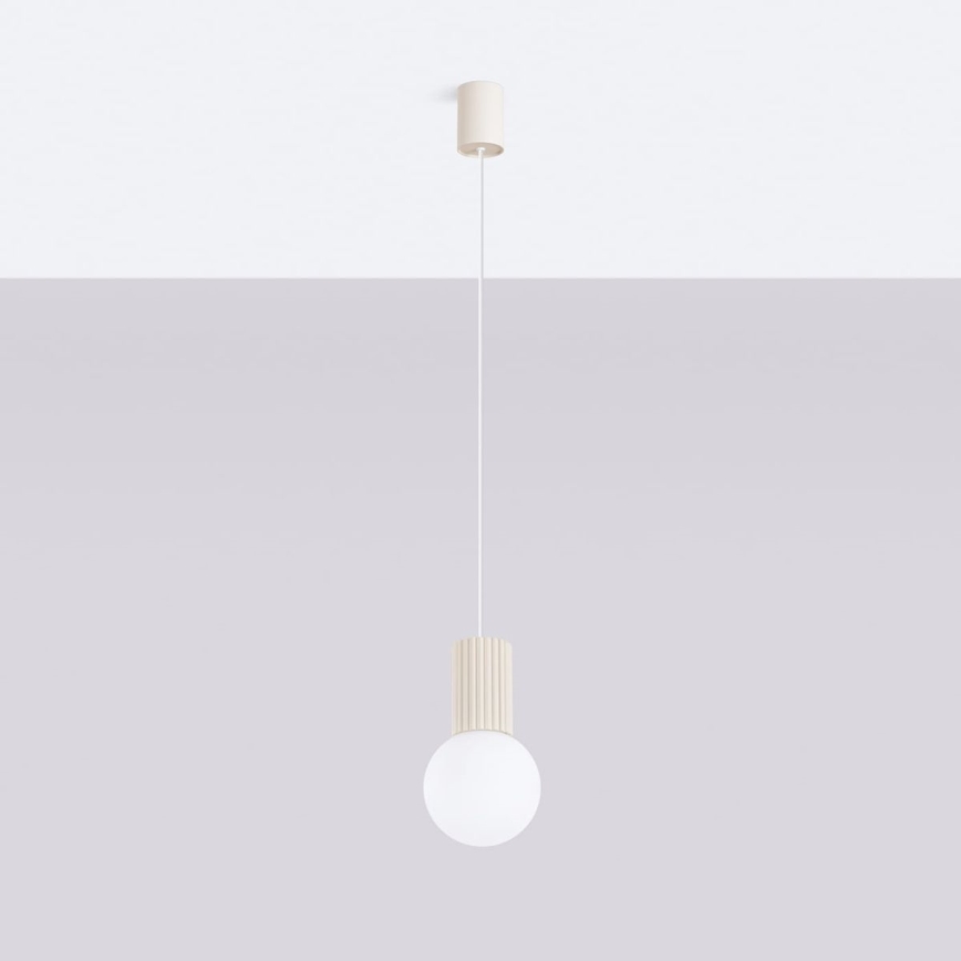 Lustra ar auklu HALO 1xG9/8W/230V d. 12 cm krēmkrāsa