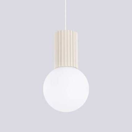 Lustra ar auklu HALO 1xG9/8W/230V d. 12 cm krēmkrāsa