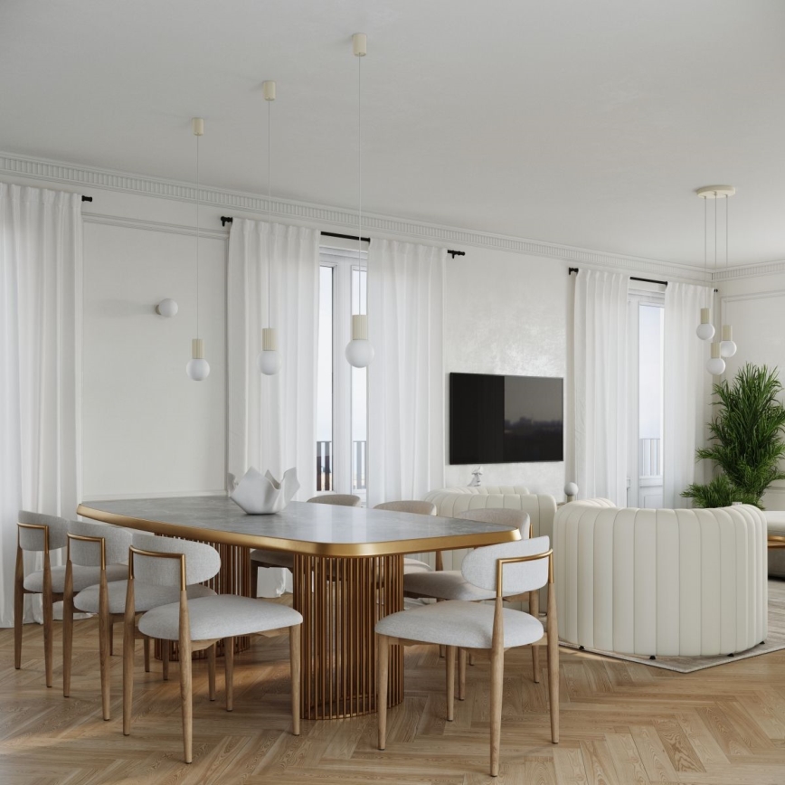 Galda lampa HALO 1xG9/8W/230V d. 12 cm krēmkrāsa