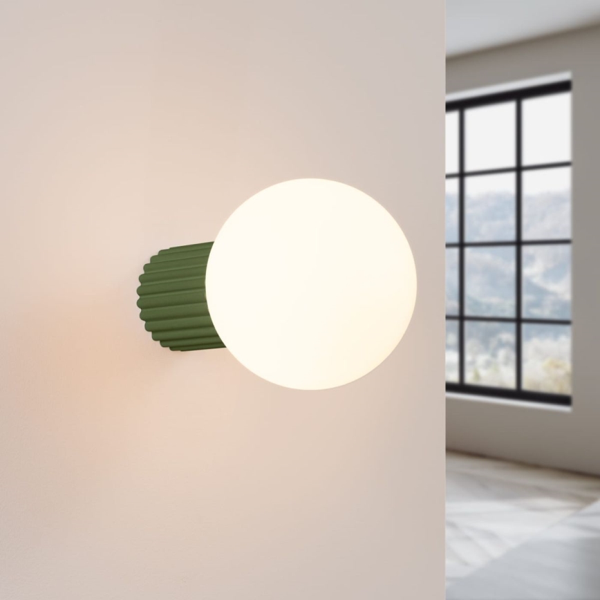 Vannas istabas sienas lampa HALO 1xG9/8W/230V d. 12 cm IP44 zaļa