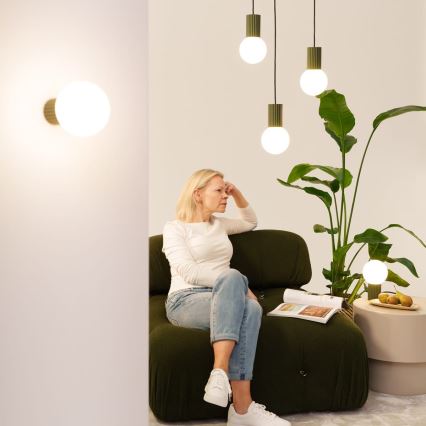 Vannas istabas sienas lampa HALO 1xG9/8W/230V d. 12 cm IP44 zaļa