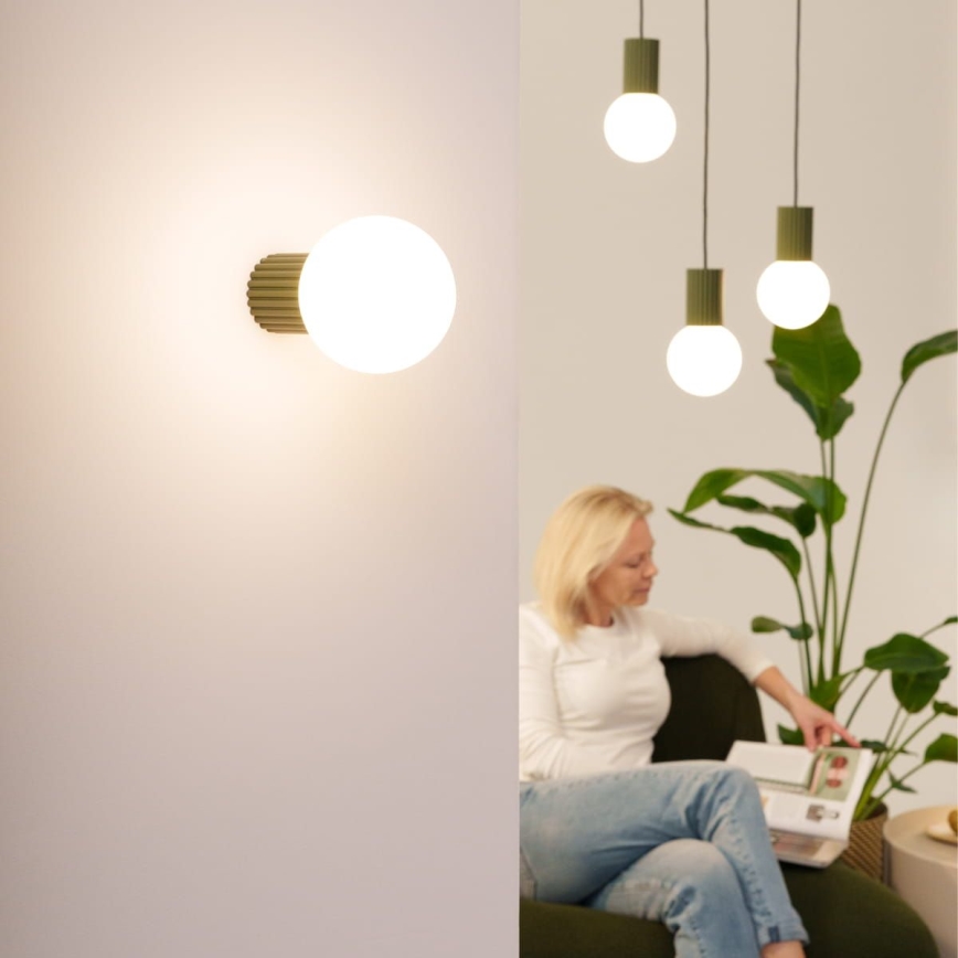 Vannas istabas sienas lampa HALO 1xG9/8W/230V d. 12 cm IP44 zaļa