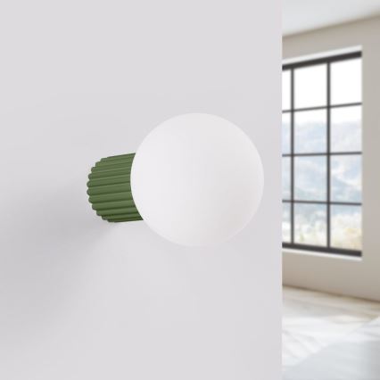 Vannas istabas sienas lampa HALO 1xG9/8W/230V d. 12 cm IP44 zaļa