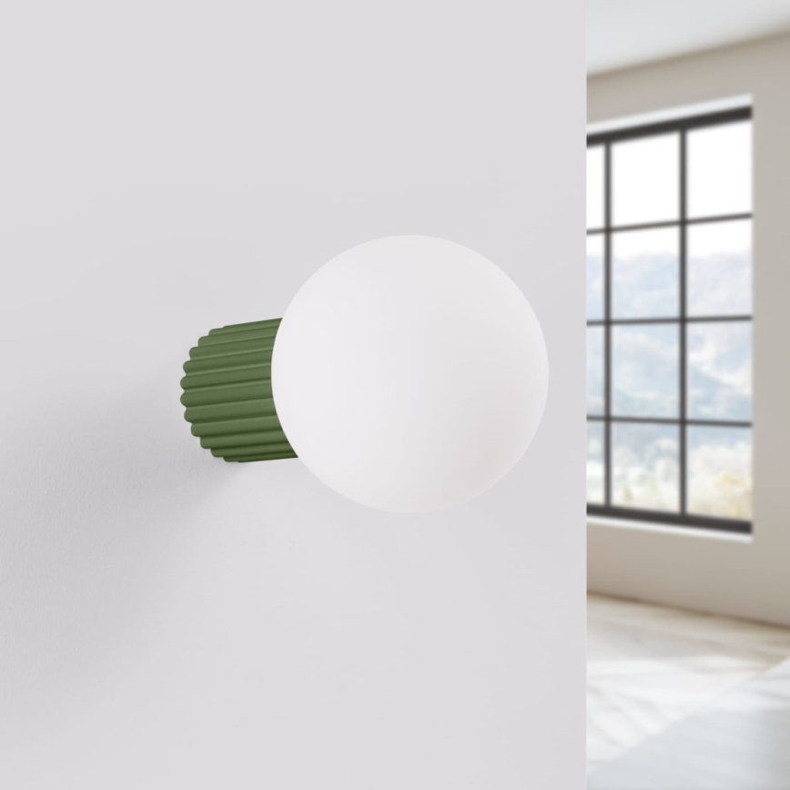 Vannas istabas sienas lampa HALO 1xG9/8W/230V d. 12 cm IP44 zaļa