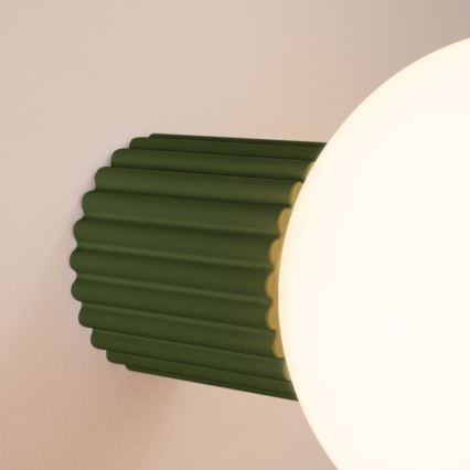 Vannas istabas sienas lampa HALO 1xG9/8W/230V d. 12 cm IP44 zaļa