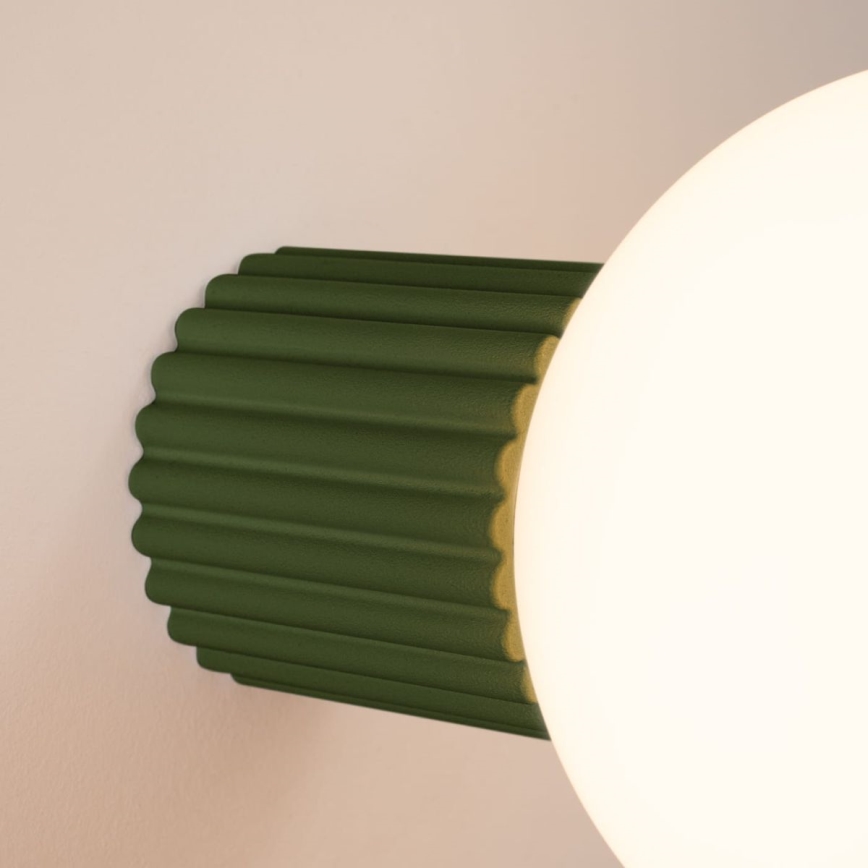 Vannas istabas sienas lampa HALO 1xG9/8W/230V d. 12 cm IP44 zaļa