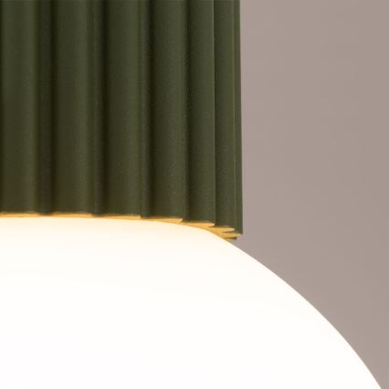 Vannas istabas griestu lampa HALO 1xG9/8W/230V d. 12 cm IP44 zaļa