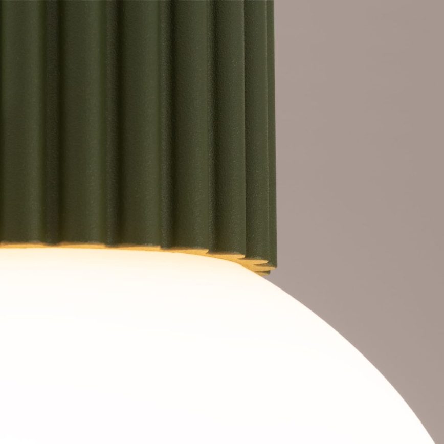 Vannas istabas griestu lampa HALO 1xG9/8W/230V d. 12 cm IP44 zaļa