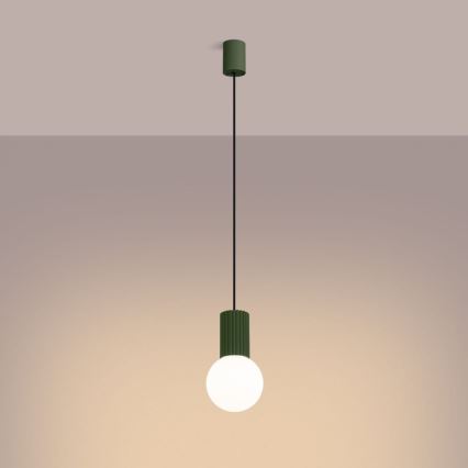Lustra ar auklu HALO 1xG9/8W/230V d. 12 cm zaļa