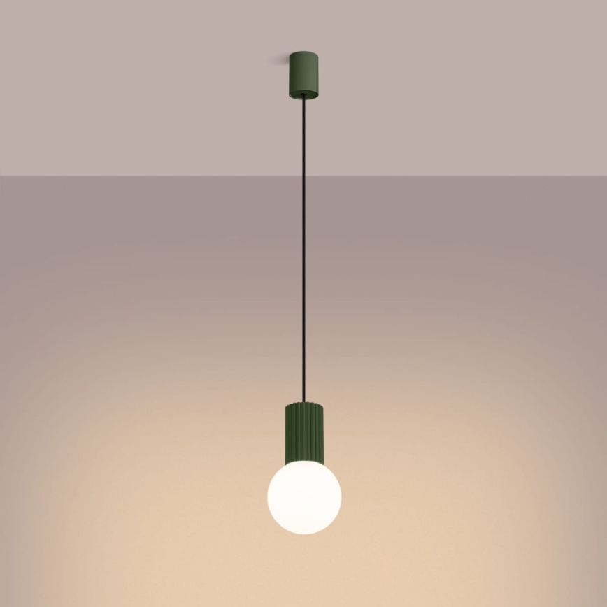 Lustra ar auklu HALO 1xG9/8W/230V d. 12 cm zaļa