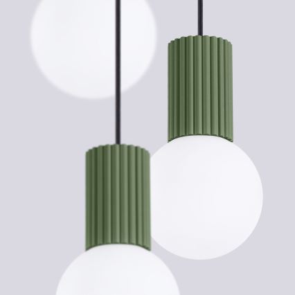 Lustra ar auklu HALO 3xG9/8W/230V d. 25 cm zaļa