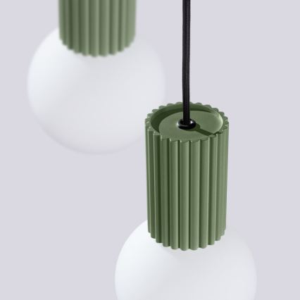 Lustra ar auklu HALO 3xG9/8W/230V d. 25 cm zaļa