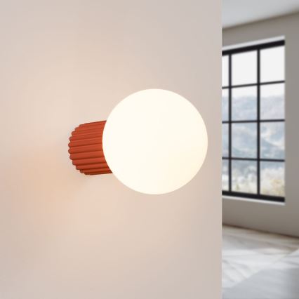 Vannas istabas sienas lampa HALO 1xG9/8W/230V d. 12 cm IP44 oranža