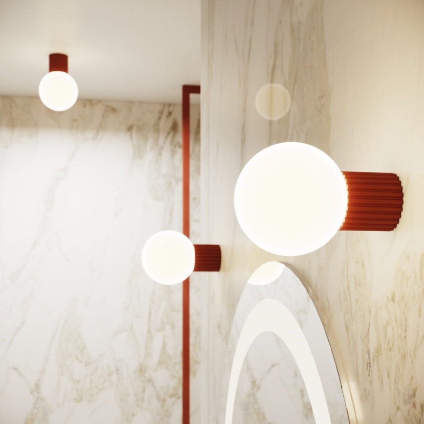 Vannas istabas sienas lampa HALO 1xG9/8W/230V d. 12 cm IP44 oranža