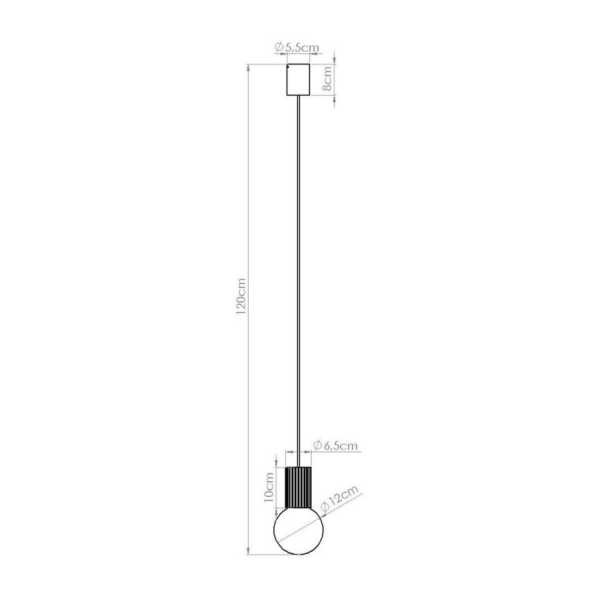Lustra ar auklu HALO 1xG9/8W/230V d. 12 cm oranža