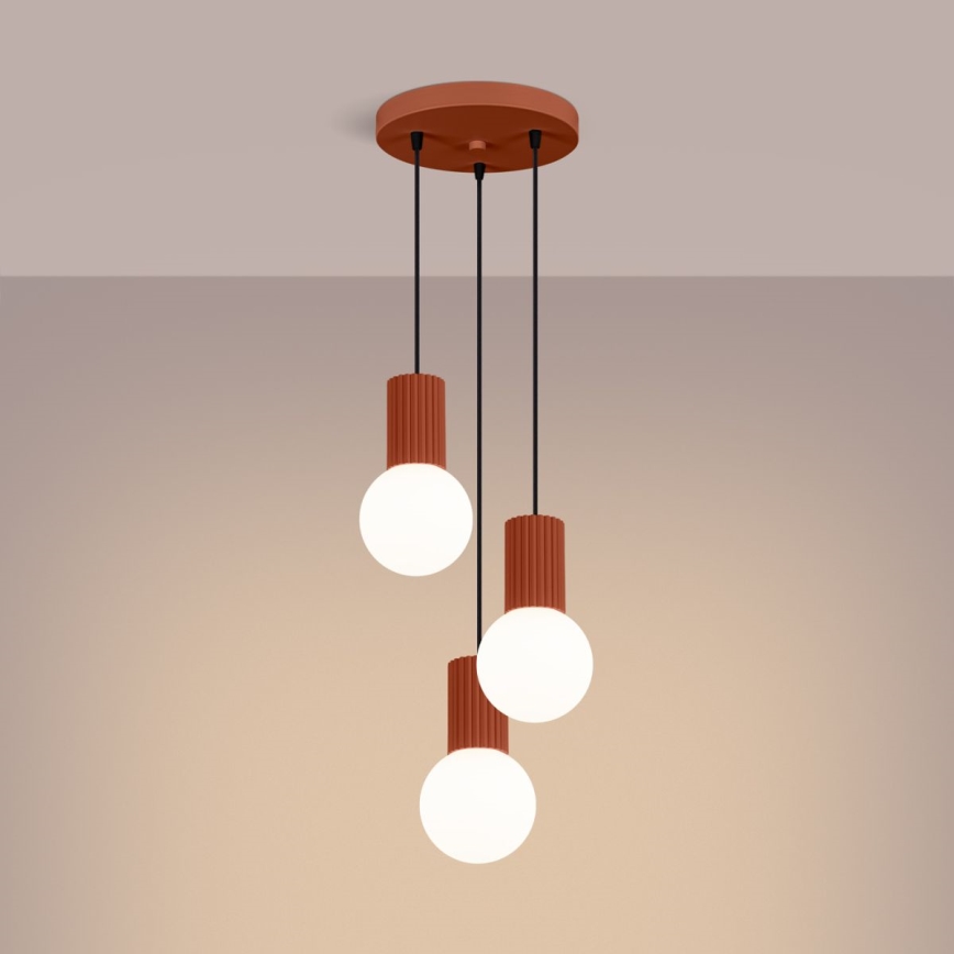 Lustra ar auklu HALO 3xG9/8W/230V d. 25 cm oranža