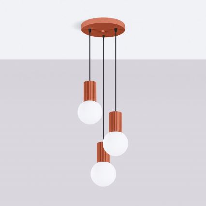 Lustra ar auklu HALO 3xG9/8W/230V d. 25 cm oranža