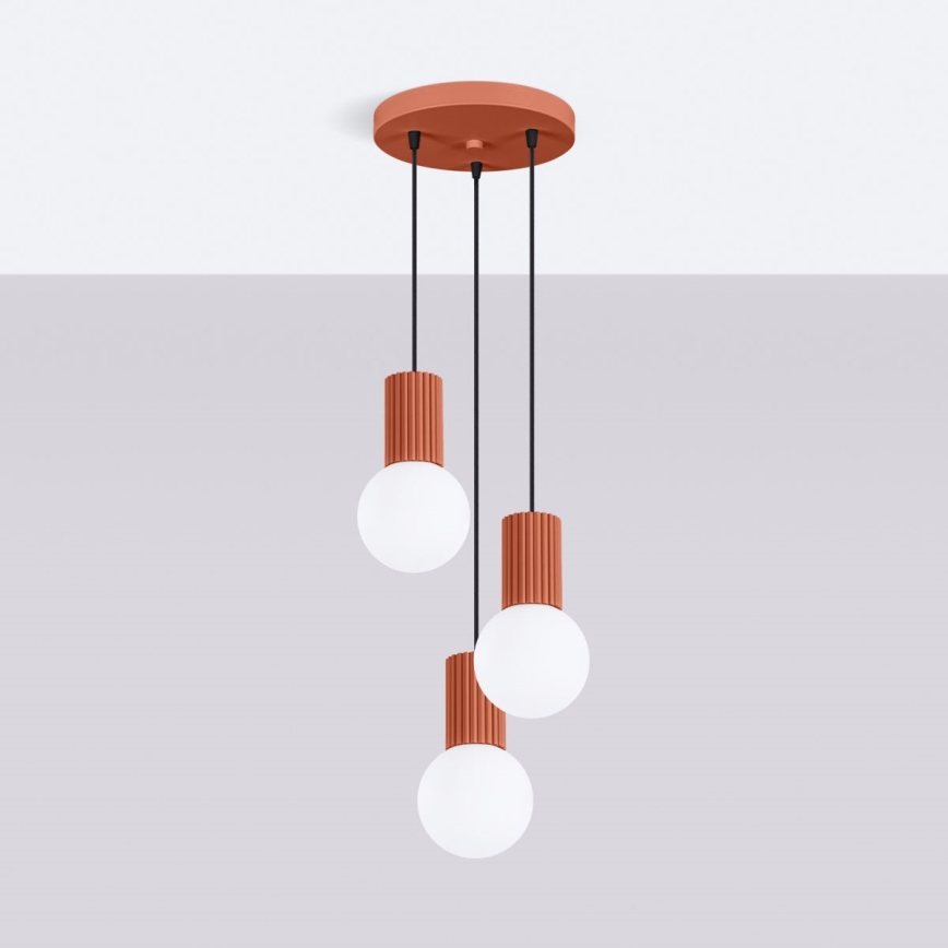 Lustra ar auklu HALO 3xG9/8W/230V d. 25 cm oranža