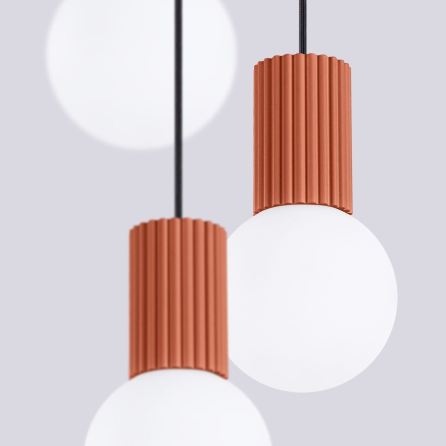 Lustra ar auklu HALO 3xG9/8W/230V d. 25 cm oranža