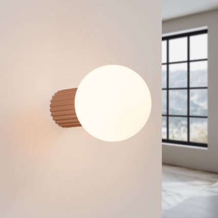 Vannas istabas sienas lampa HALO 1xG9/8W/230V d. 12 cm IP44 brūna